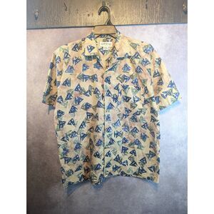 Orvis short sleeved loose fit button-down shirt medium